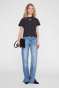 ANINE BING Shelley Tee Studio - Vintage Black - on model front