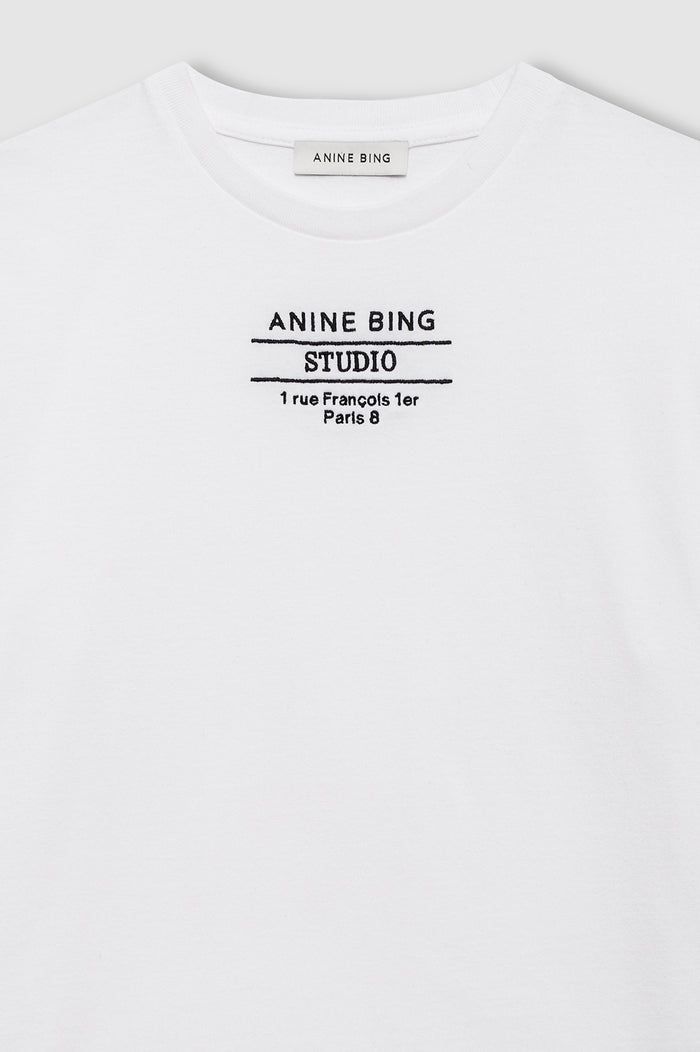 ANINE BING Shelley Tee Studio - White - detail view