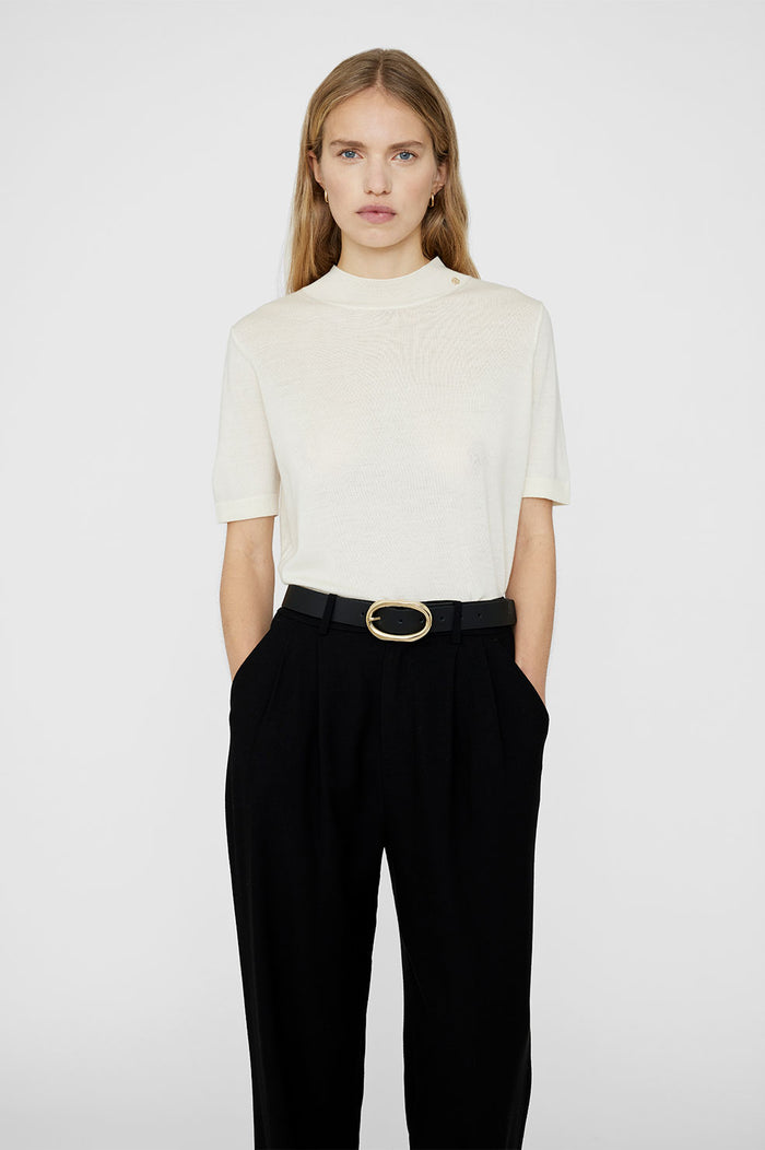 ANINE BING Signature Link Belt - Black - On Model View