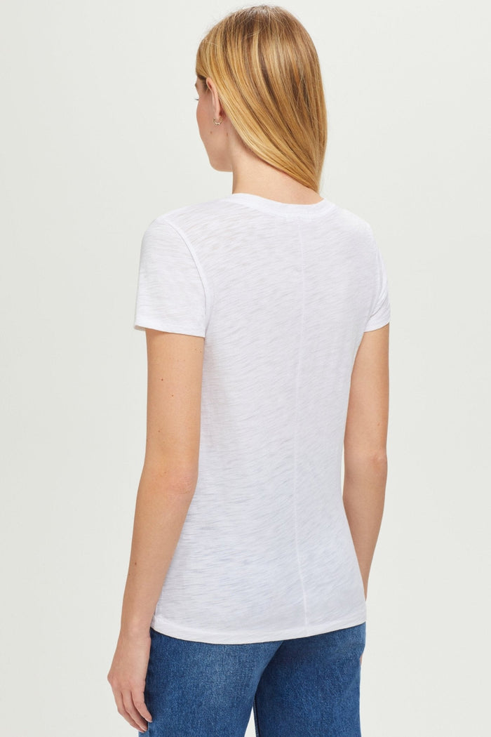 Goldie Signature Slub V Neck Tee available at Barbara Katz