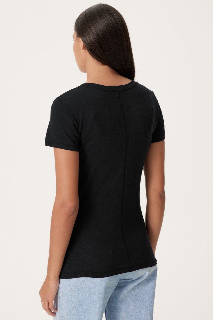 Goldie Signature Slub V Neck Tee available at Barbara Katz