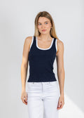 Z Supply Sirena Colorblocked Rib Tank Top in Eclipse available at Barbara Katz
