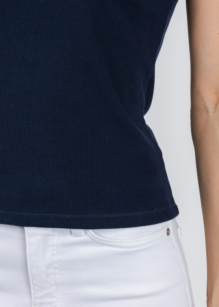 Z Supply Sirena Colorblocked Rib Tank Top in Eclipse available at Barbara Katz