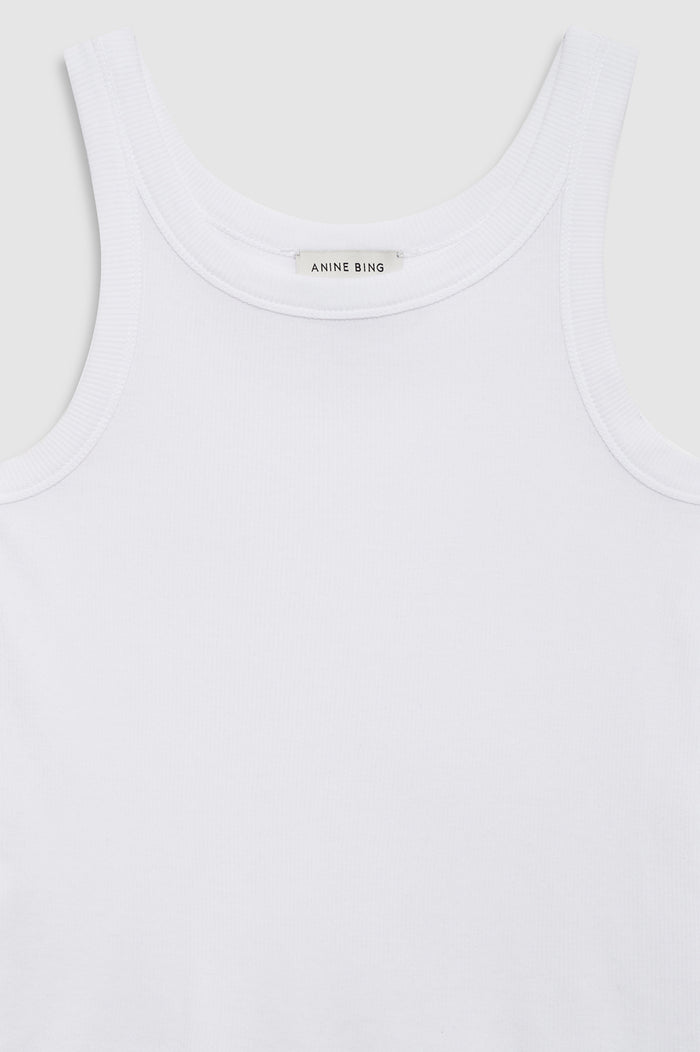 ANINE BING Sixtine Tank Top - White - detail view