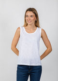 Elliott Lauren Sleeveless Tank Top in White available at Barbara Katz