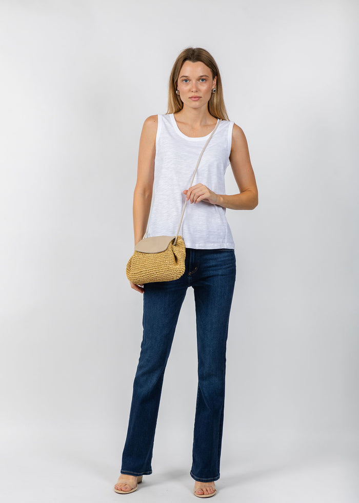 Elliott Lauren Sleeveless Tank Top in White available at Barbara Katz