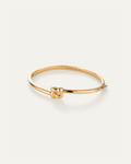 Jenny Bird Slim Woven Square Bangle in Gold available at Barbara Katz