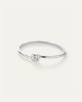 Jenny Bird Slim Woven Square Bangle in Silver available at Barbara Katz