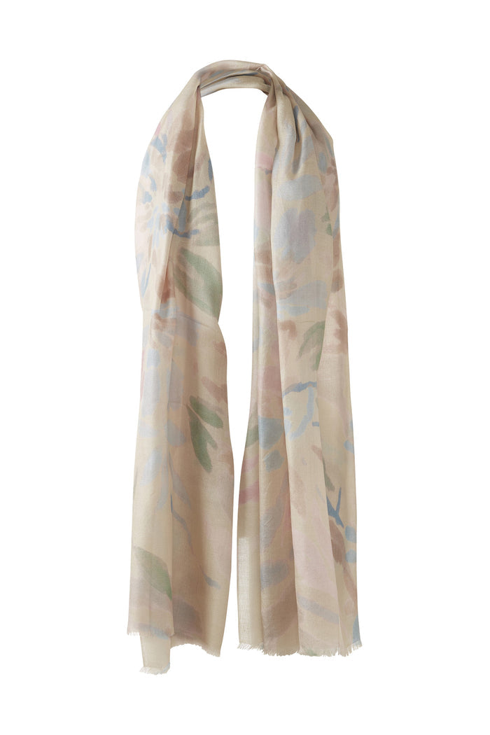 Kinross Soft Floral Print Scarf available at Barbara Katz
