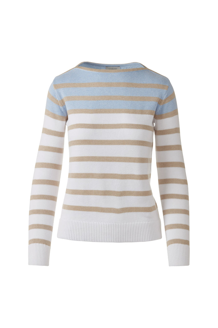 Kinross Striped Boatneck Sweater available at Barbara Katz