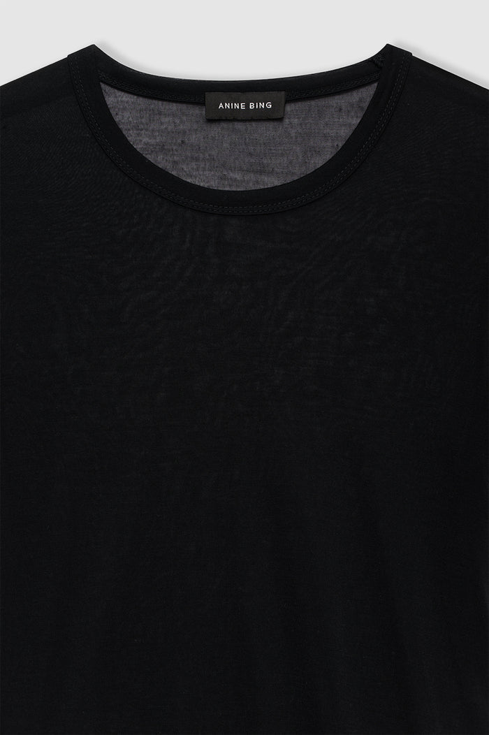 ANINE BING Sylvie Tee - Black - detail view
