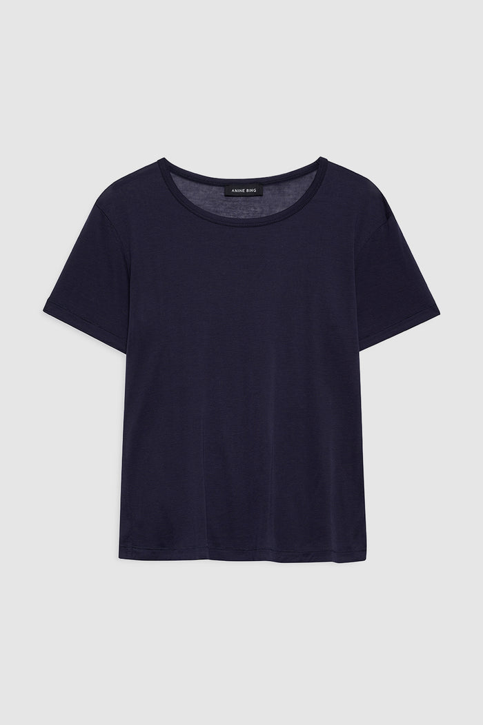 ANINE BING Sylvie Tee - Midnight Blue - front view