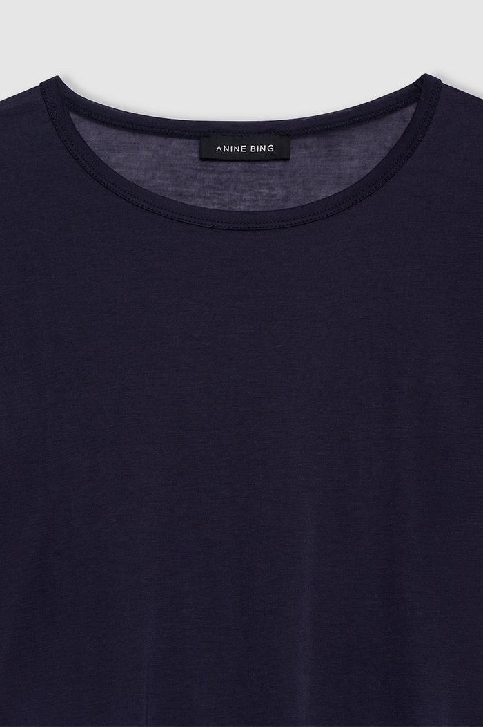 ANINE BING Sylvie Tee - Midnight Blue - detail view
