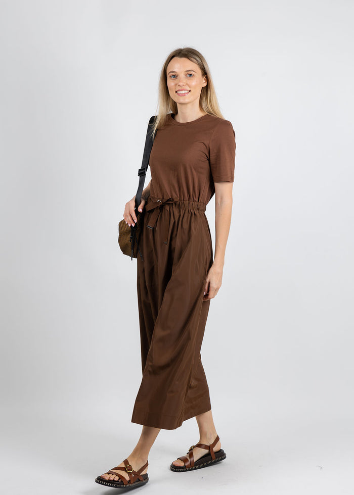 Oui T-Shirt Maxi Dress in Fondue Fudge available at Barbara Katz