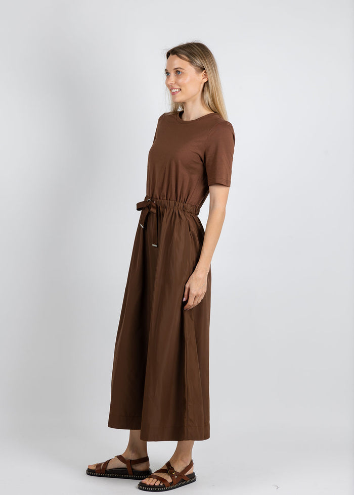 Oui T-Shirt Maxi Dress in Fondue Fudge available at Barbara Katz