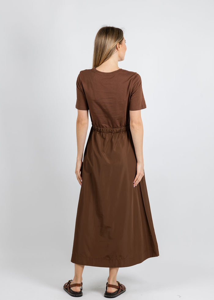Oui T-Shirt Maxi Dress in Fondue Fudge available at Barbara Katz