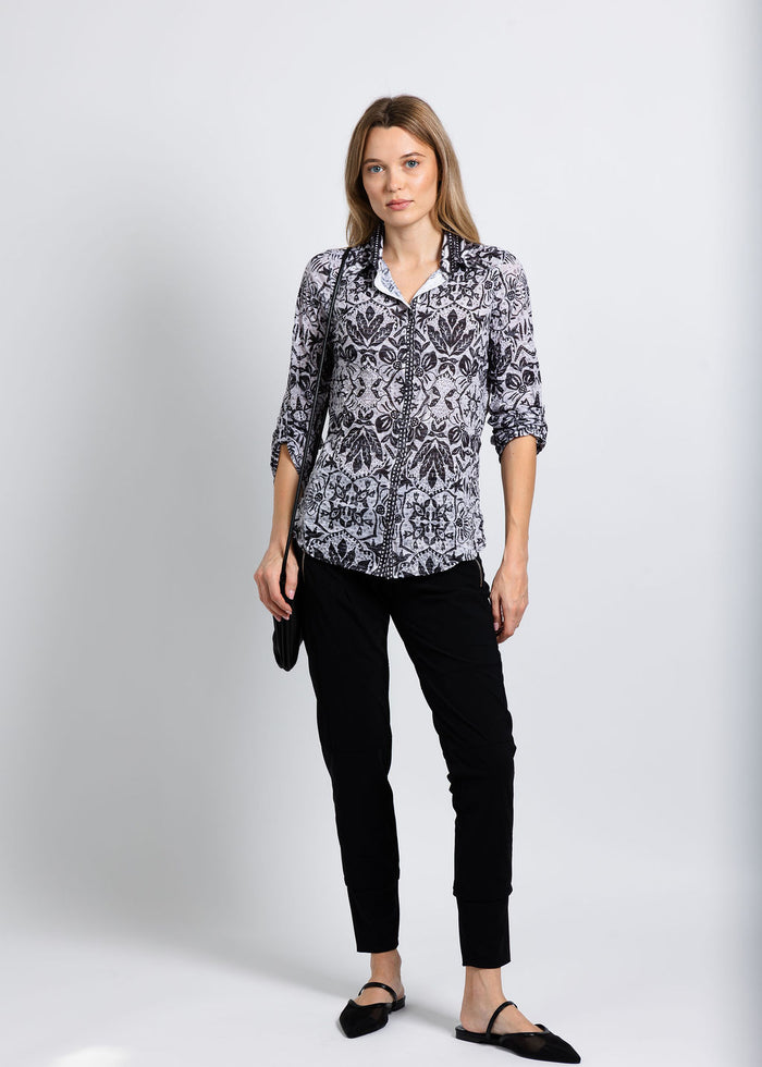 David Cline The Artisan Roll Up Shirt in Tarr available at Barbara Katz