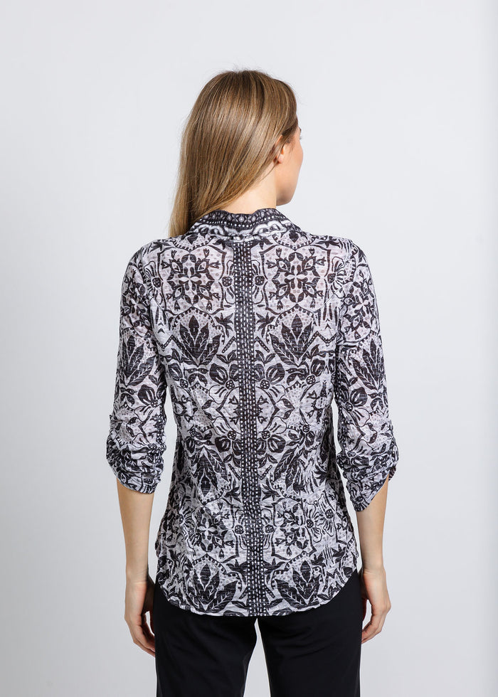 David Cline The Artisan Roll Up Shirt in Tarr available at Barbara Katz