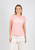 Mother The Boxy Goodie Goodie Tee in Shrimp Cocktail available at Barbara Katz