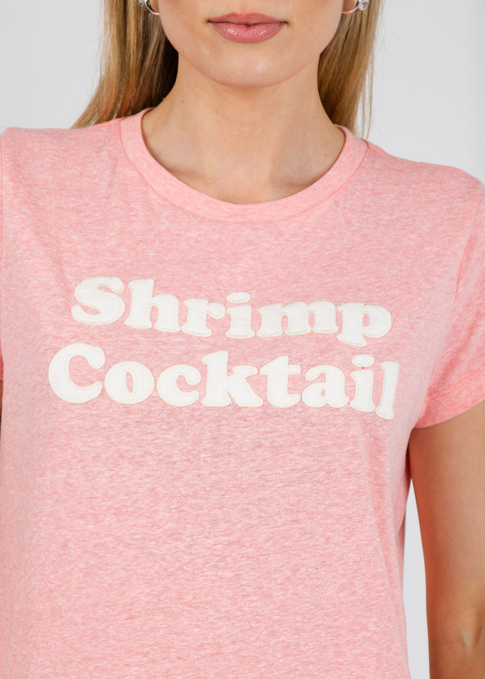 Mother The Boxy Goodie Goodie Tee in Shrimp Cocktail available at Barbara Katz