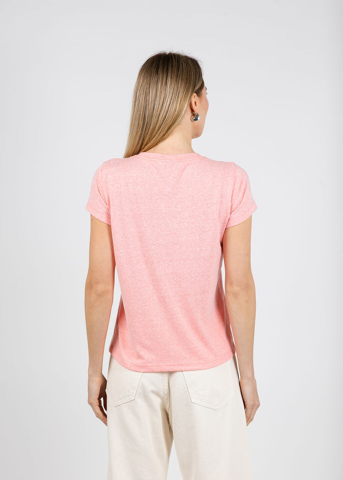 Mother The Boxy Goodie Goodie Tee in Shrimp Cocktail available at Barbara Katz