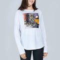 Suzi Roher The Catherine Long Sleeve Tee - Coffee in Bed available at Barbara Katz