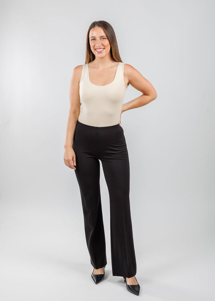 A'NUE The Classic Micro Tank Top in Pearl featuring a scoop neckline, wide shoulder straps, form-fitting fit, travel-friendly style available at Barbara Katz.