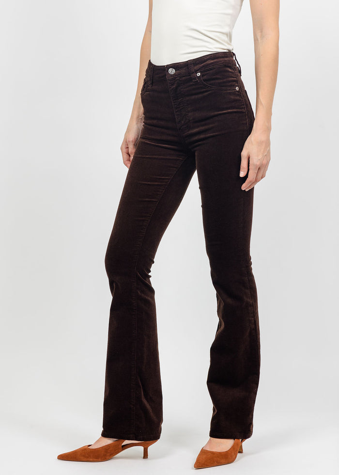 Frame The Corduroy Reboot Pant in Espresso available at Barbara Katz