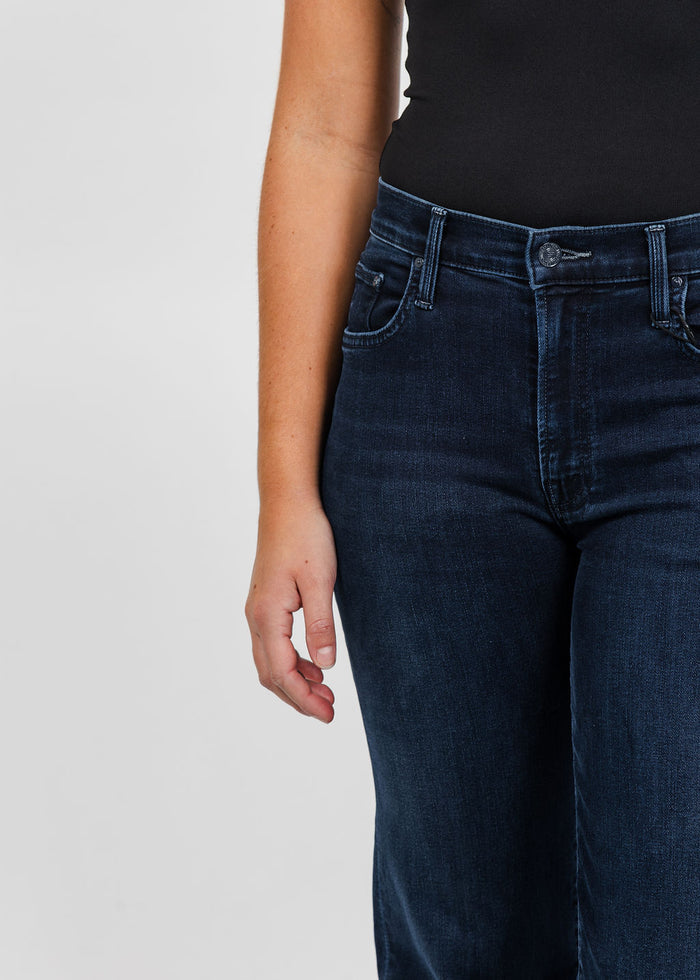 Mother The Mid Rise Zip Rambler Ankle Jeans in Chip On My Shoulder available at Barbara Katz
