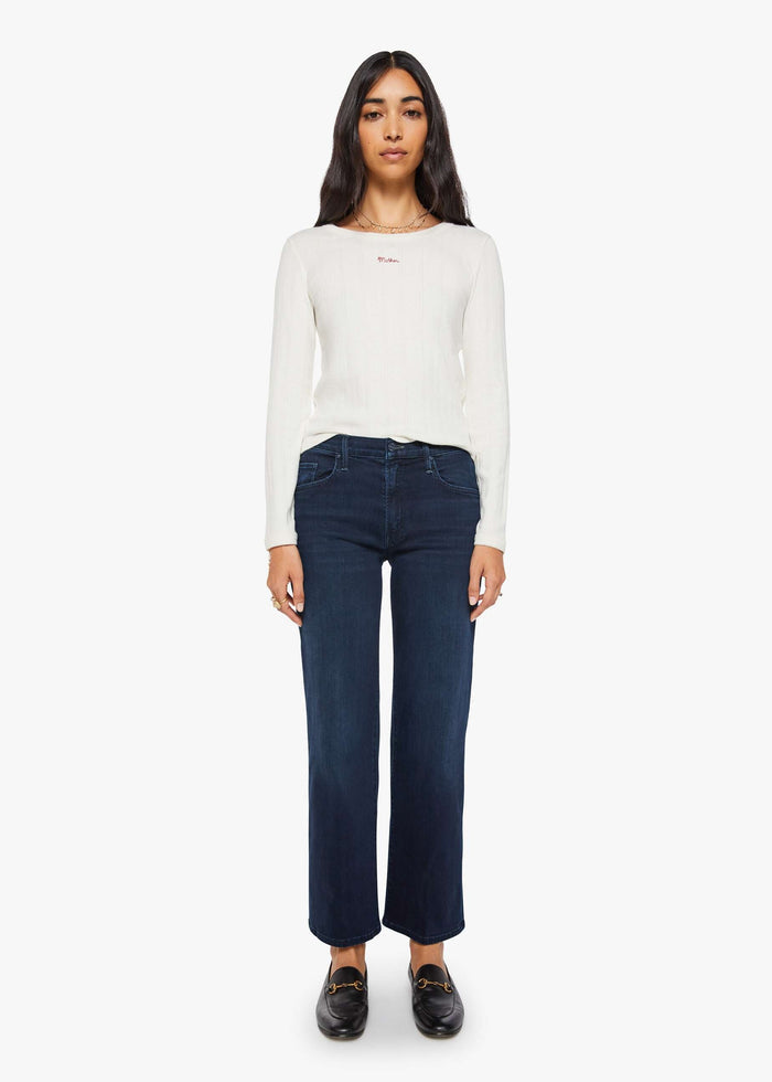 Mother The Mid Rise Zip Rambler Ankle Jeans in Chip On My Shoulder available at Barbara Katz