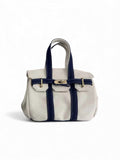 BK Handbags The Luxey Mini Canvas Tote Bag in Navy available at Barbara Katz