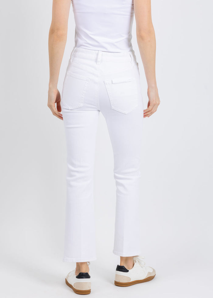 Frame The Reboot Crop Jeans in White available at Barbara Katz