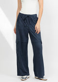 Lola & Sophie The Scout Suede Pant - Night Watch available at Barbara Katz