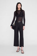 ANINE BING Thomas Trouser - Black - on model front