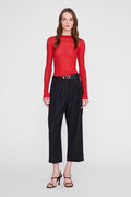 ANINE BING Tiana Sweater - Tango Red - on model front view
