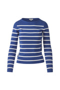 Kinross Tipped Rib Stripe Boatneck Sweater available at Barbara Katz