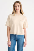 Kinross Tipped Short Sleeve Crew Sweater available at Barbara Katz