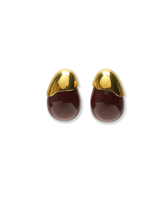 Lizzie Fortunato Toro Earrings in Aubergine available at Barbara Katz