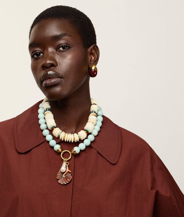 Lizzie Fortunato Toro Earrings in Aubergine available at Barbara Katz