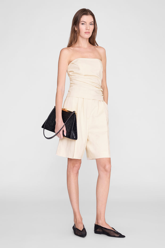 ANINE BING Tyla Top - Cream - on model front