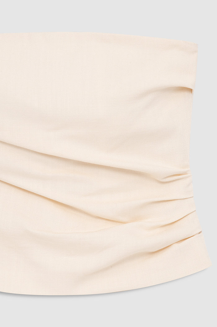 ANINE BING Tyla Top - Cream - detail view