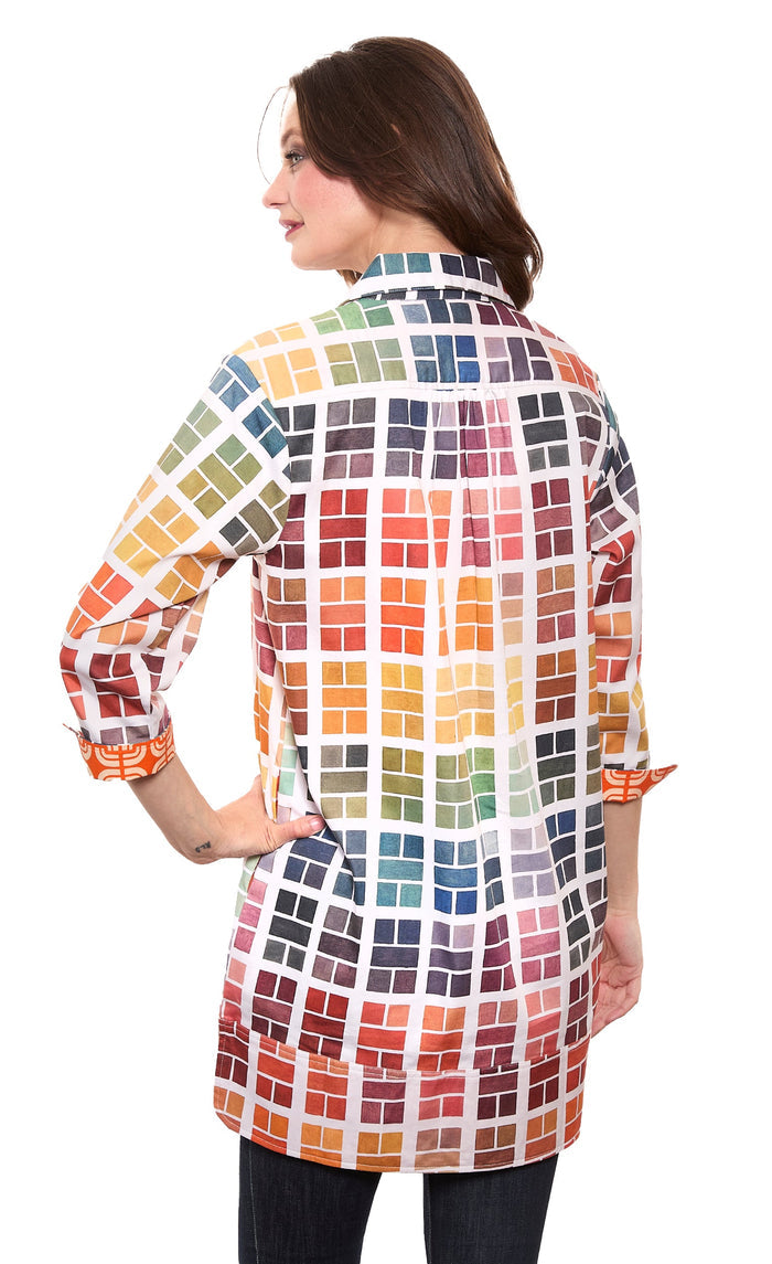 Dizzy-Lizzie Vail Tunic - Multi Colored Paint Tabs available at Barbara Katz