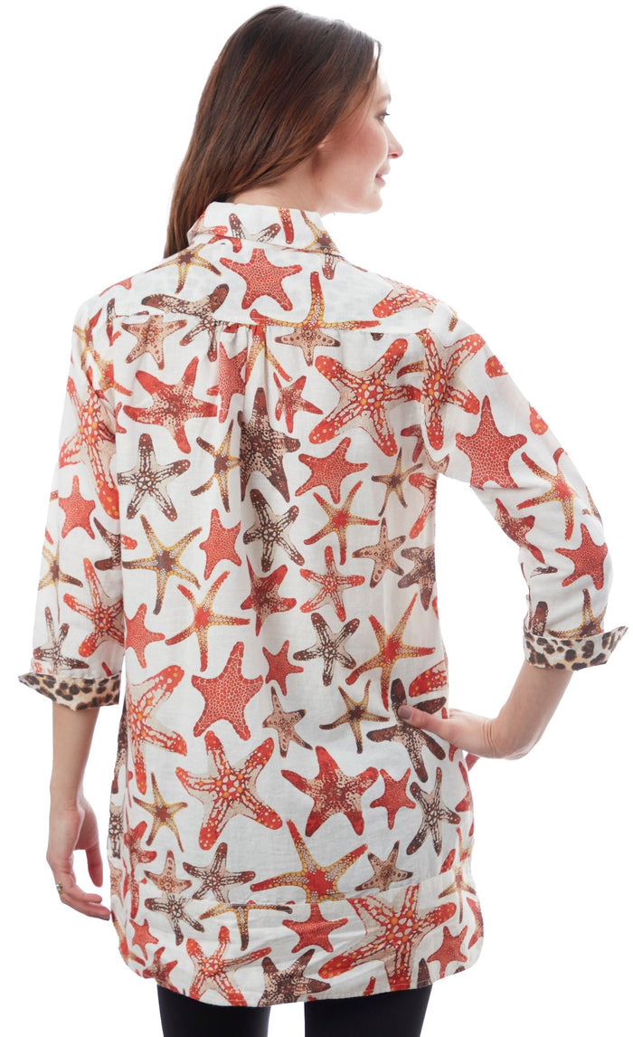 Dizzy-Lizzie Vail Tunic - Star Fish Print available at Barbara Katz