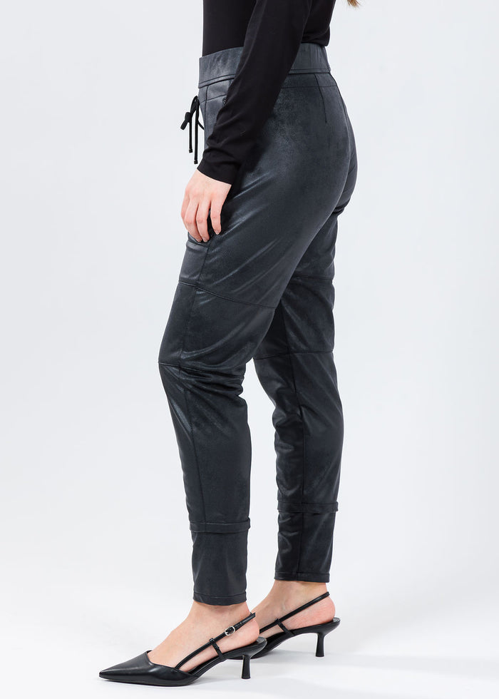 Vegan Leather Candy Pants - Black