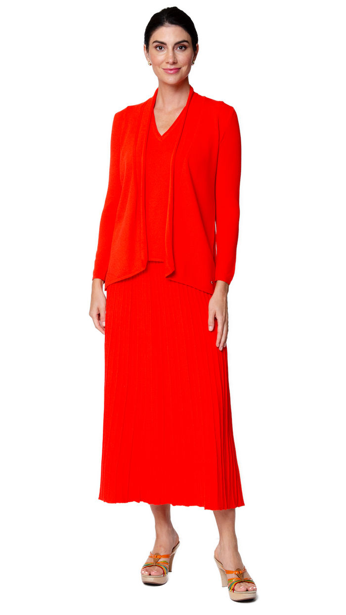 Biana Victoria V-Neck Tank Top in Bright Orange available at Barbara Katz