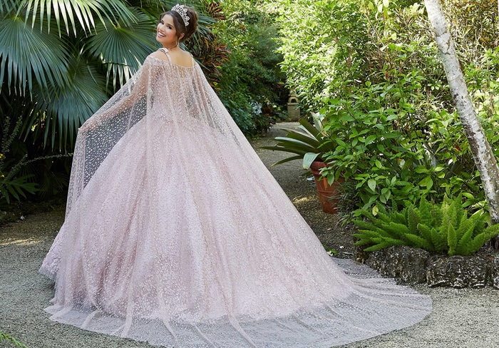 Vizcaya by Morilee Glitter Net Quince Cape 89299