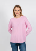 Elliott Lauren Waffle Stitch Sweater in Pink available at Barbara Katz
