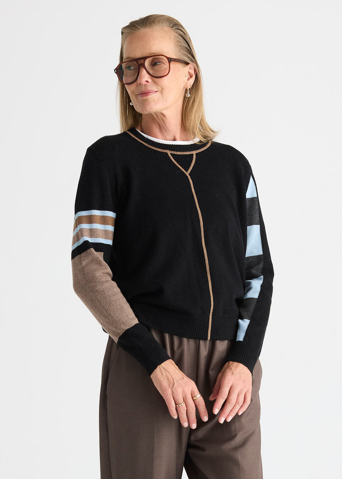 Zaket & Plover Weekend Ease Sweater in Black available at Barbara Katz
