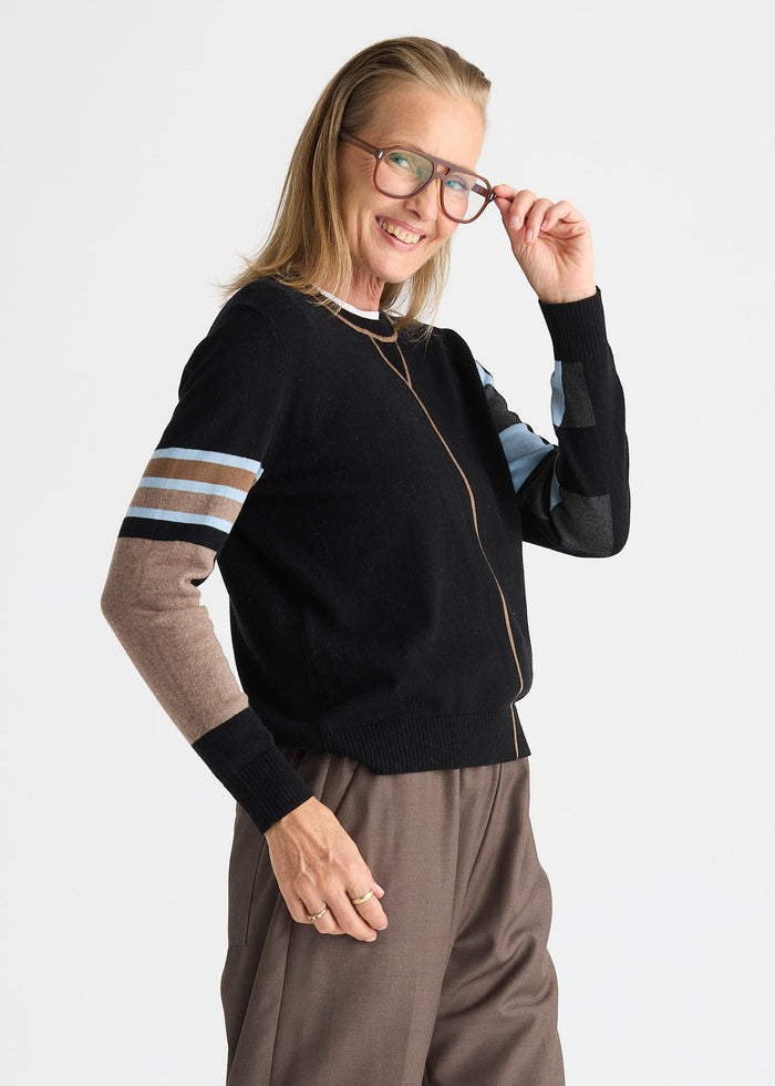 Zaket & Plover Weekend Ease Sweater in Black available at Barbara Katz