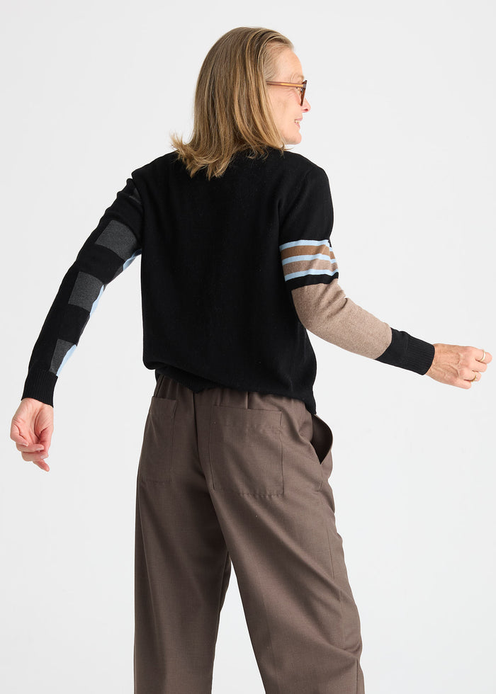 Zaket & Plover Weekend Ease Sweater in Black available at Barbara Katz